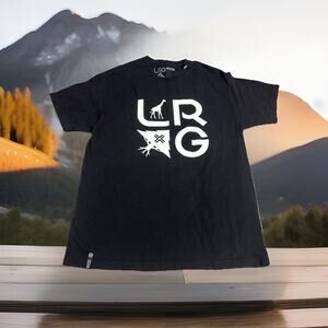 LRG Lifted Research Group Mens T Shirt Large Black Tree Star Graphic Crew Neck